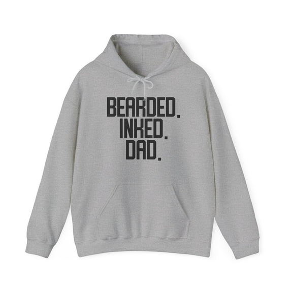 Bearded Tattoo Dad Father's Day Beard Hoodie, Gifts, Hooded Sweatshirt
