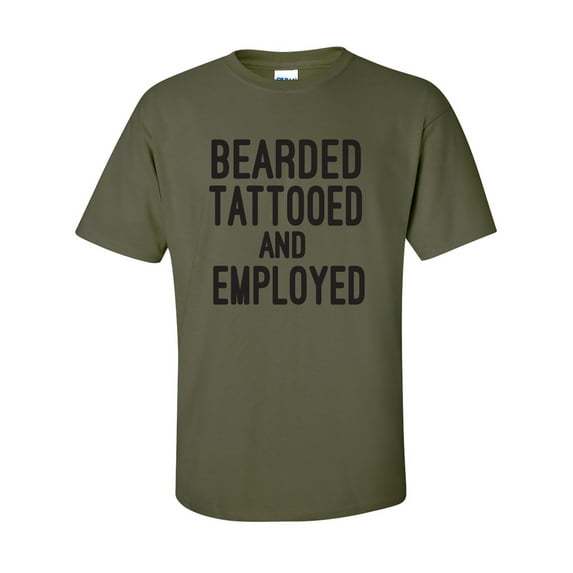 Bearded Tattooed and Employed Adult Short Sleeve T-shirt