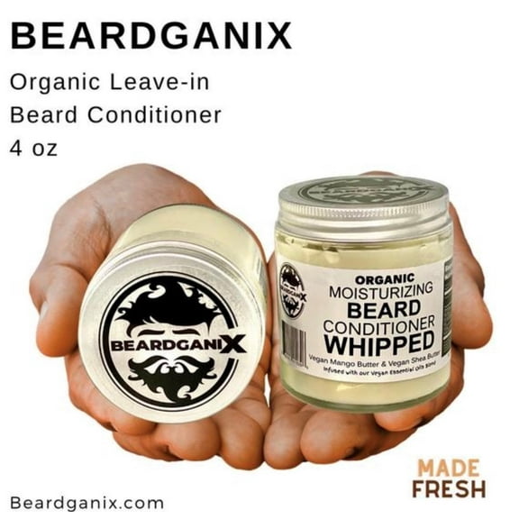 Beardganix 4 oz Organic Moisturizing Beard Conditioner Whipped