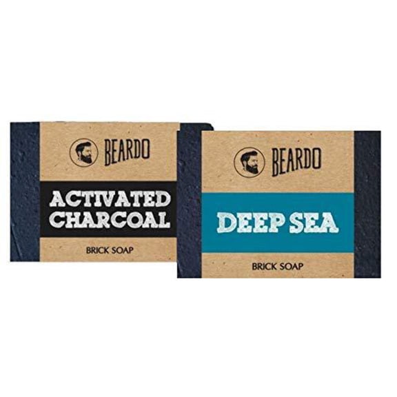 Beardo Charcoal and Deep Sea Brick Soap Combo
