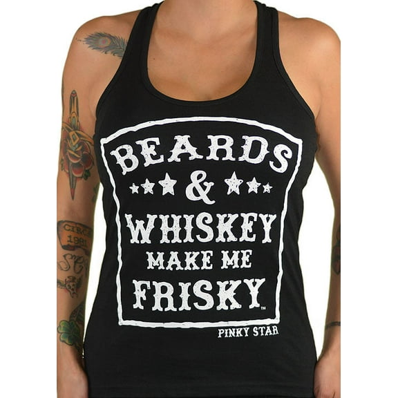 Beards N Whiskey Make Me Frisky Tank