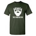 thumbnail image 1 of Beards They Grow For Her Pleasure Grooming Care Gifts Military Dragon Stuff Sarcastic Funny T Shirts For Men, 1 of 5
