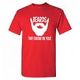 thumbnail image 1 of Beards They Grow For Her Pleasure Grooming Care Gifts Military Dragon Stuff Sarcastic Funny T Shirts For Men, 1 of 5