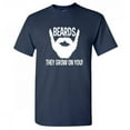 thumbnail image 1 of Beards They Grow For Her Pleasure Grooming Care Gifts Military Dragon Stuff Sarcastic Funny T Shirts For Men, 1 of 5