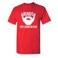 thumbnail image 1 of Beards They Grow on You Sarcastic Humor Graphic Novelty Funny Youth T Shirt, 1 of 1