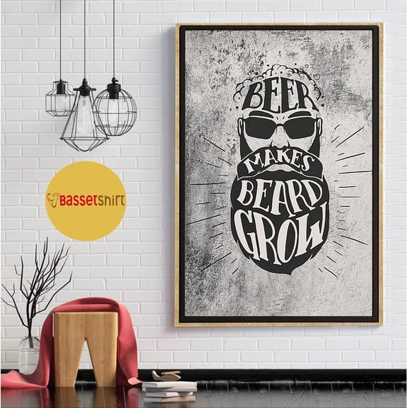 Beards beer makes bread grow poster 11 x 17 Inch Poster