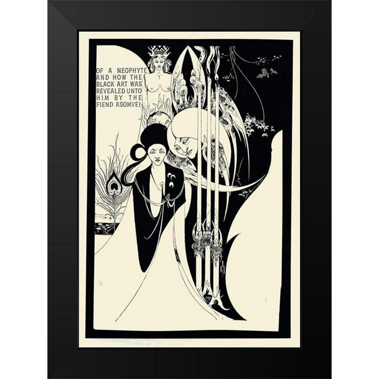 【希少】Aubrey beardsrey 作品 Beardsley, Aubrey 11x14 Black Modern Framed Museum Art Print
