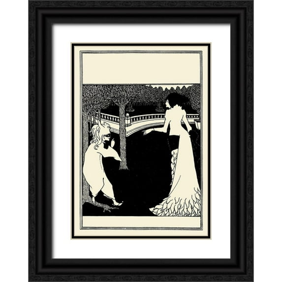 Beardsley, Aubrey 11x14 Black Ornate Wood Framed with Double Matting Museum Art Print Titled - Cambridge ABC cover