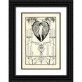 thumbnail image 1 of Beardsley, Aubrey 11x14 Black Ornate Wood Framed with Double Matting Museum Art Print Titled - The Mirror of Love, 1 of 4