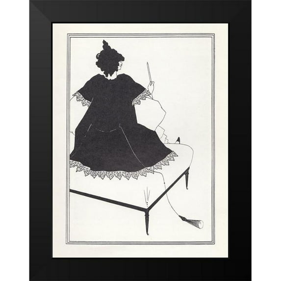 Beardsley, Aubrey 12x14 Black Modern Framed Museum Art Print Titled - Salome 1894 - On Settee