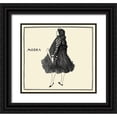 thumbnail image 1 of Beardsley, Aubrey 13x12 Black Ornate Wood Framed with Double Matting Museum Art Print Titled - The Moska, 1 of 4