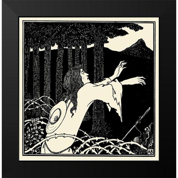 Beardsley, Aubrey 20x20 Black Modern Framed Museum Art Print Titled - Venus and Tannhauser