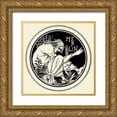 thumbnail image 1 of Beardsley, Aubrey 20x20 Gold Ornate Wood Framed with Double Matting Museum Art Print Titled - Morte DArthur 1893 -  Merlin, 1 of 4
