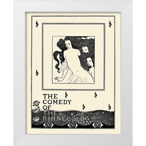 Beardsley, Aubrey 20x24 White Modern Wood Framed Museum Art Print Titled - Savoy 1896 Vol.8 - Rhinegold