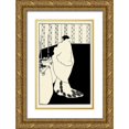 thumbnail image 1 of Beardsley, Aubrey 22x32 Gold Ornate Wood Framed with Double Matting Museum Art Print Titled - Yellow Book 1894 Vol.3 - La Dame aux Camelias, 1 of 4