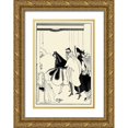 thumbnail image 1 of Beardsley, Aubrey 23x32 Gold Ornate Wood Framed with Double Matting Museum Art Print Titled - Savoy 1896 Vol.6 - Death of Pierrot, 1 of 4