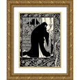 thumbnail image 1 of Beardsley, Aubrey 25x32 Gold Ornate Wood Framed with Double Matting Museum Art Print Titled - Morte DArthur 1893 - Queen Guenever, 1 of 4