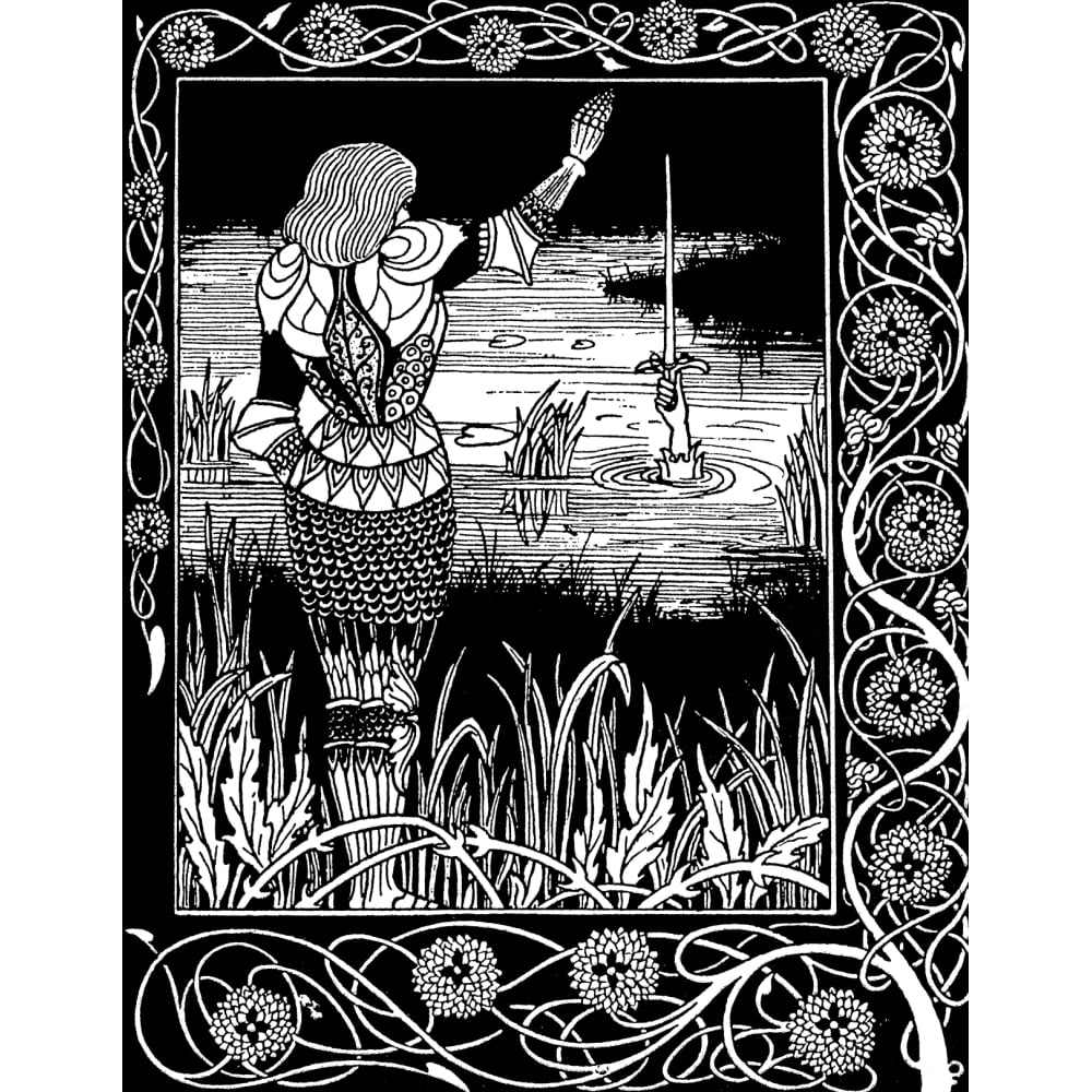 Beardsley Morte D'Arthur. Nking Arthur Prepares To Receive The Sword