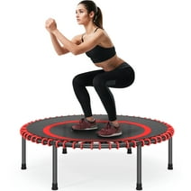 Bearfire Mini Trampoline, 40 inch Fitness Trampoline with Bungees, Exercise Rebounder for Adults/Kids, for Home, Outdoor