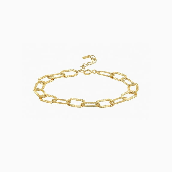 Bearfruit Jewelry Sterling Silver 18k Gold Plated Maddie Chain Bracelet