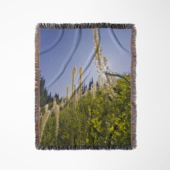 Beargrass, Whitefish Mountain Resort, Montana - Us27 Cha1992 - Chuck Haney, Woven Blanket