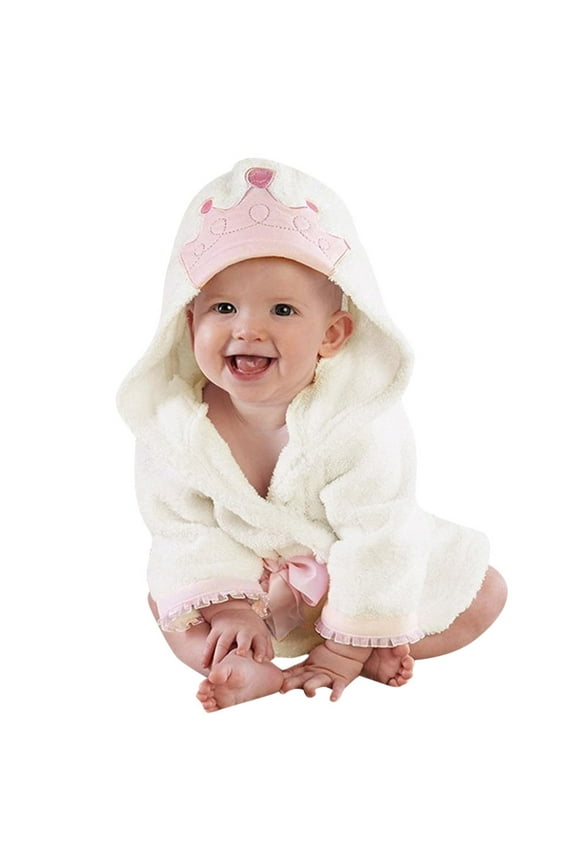 Baby Boys Girls Kids Bathrobe Crown Printing Hooded Towel Pajamas Clothes,Girls' Pant Sets Sizes 3-4 Years