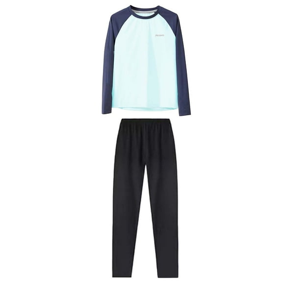 Bearichfupo Boys & Girls Sports Speed Drying Long Sleeve Compression Shirts And Pant 2 Pcs Set,2 Piece Set,Sizes 14-25T