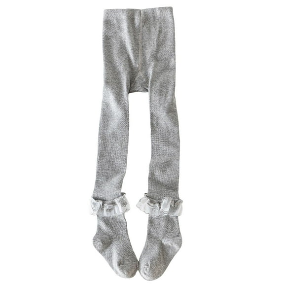 Bearichfupo Children Leggings Winter Girls Lace Pantyhose Leggings Lolita Princess Socks Cute, Sizes XL