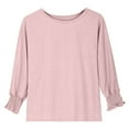 thumbnail image 1 of Bearichfupo Girls' 3/4 Sleeve T Shirts Summer Cute Crewneck Basic Tees Ruffle Casual Blouse For 3 To14Y,Girls Cute Casual Tops,Sizes 11-12 Years, 1 of 4
