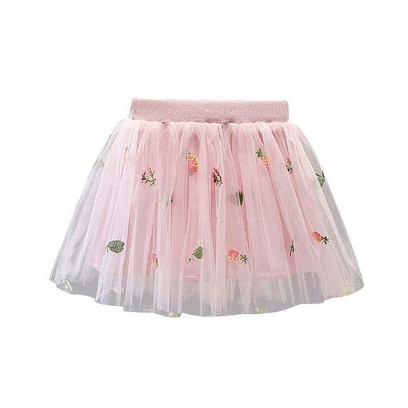 Bearichfupo Girls' Short Skirt Summer Puffy Skirt New Mesh Skirt Princess Skirt Girls' Baby Skirt, Sizes 18-24 Months