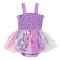 thumbnail image 1 of Bearichfupo Infant Girls Sleeveless Gradient Color Floral Tulle Ruffles Romper Newborn Bodysuits,Sizes 0-3 Months, 1 of 6