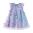 thumbnail image 1 of Bearichfupo Kids Toddler Girls Sleeveless Tie Dye Floral Tulle Holiday Party Costume Dress Dance Party Princess Dresses Clothes, Sizes 2-3 Years, 1 of 6