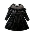 thumbnail image 1 of Bearichfupo Toddler Girls Long Sleeve Black Dress Princess Dress Dance Party Dresses Fall Winter Kids Clothes, Sizes 18-24 Months, 1 of 6