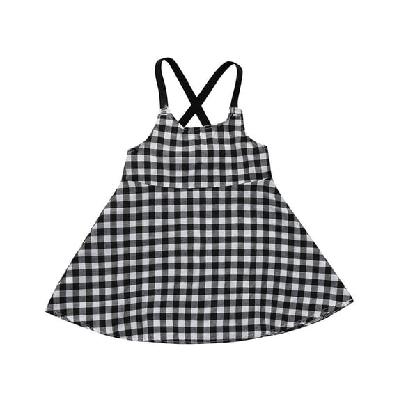 Bearichfupo Toddler Girls Princess Plaid Strap Dress Kids Baby Sleeveless Dresses Outfits,Girls' Skirt Sets Sizes 3 Years