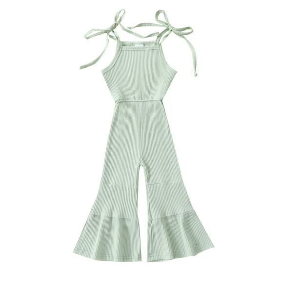 Bearichfupo Toddler Girls Sleeveless Suspenders Solid Romper Jumpsuit Clothes,Sizes 12-18 Months