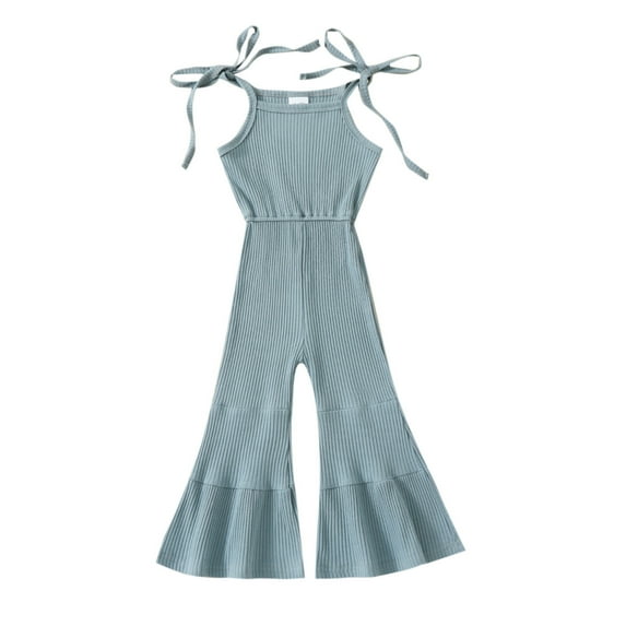 Bearichfupo Toddler Girls Sleeveless Suspenders Solid Romper Jumpsuit Clothes,Sizes 3-4 Years