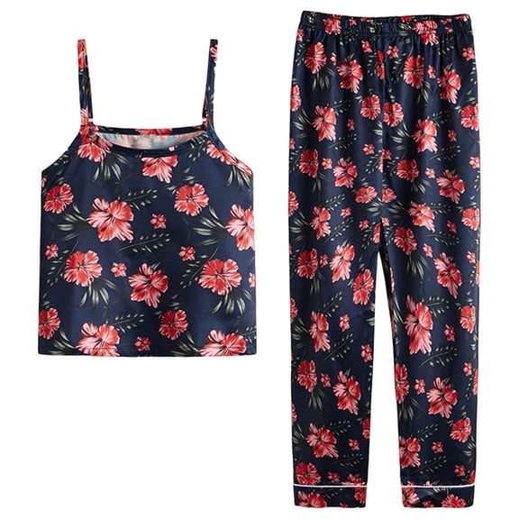 Bearichfupo Toddler Girls Summer Sleeveless Floral Prints Tops And Pants 2PCS Outfits Clothes Set For Children Clothes,Girls' Pant Sets Sizes 5-6 Years