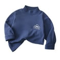 thumbnail image 1 of Bearichfupo Toddler Kids Baby Boys Girls Fleece Cartoon Shirts High Collar Soft Tops T Shirt Unisex Pullover Sweatshirt,Summer Tops T-Shirt,Sizes 6-7 Years, 1 of 2
