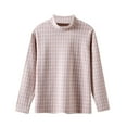 thumbnail image 1 of Bearichfupo Toddler Kids Baby Boys Girls Fleece Plaid Shirts High Collar Soft Tops T Shirt Unisex Pullover Sweatshirt,Girls Soft Tees,Sizes 2-3 Years, 1 of 3