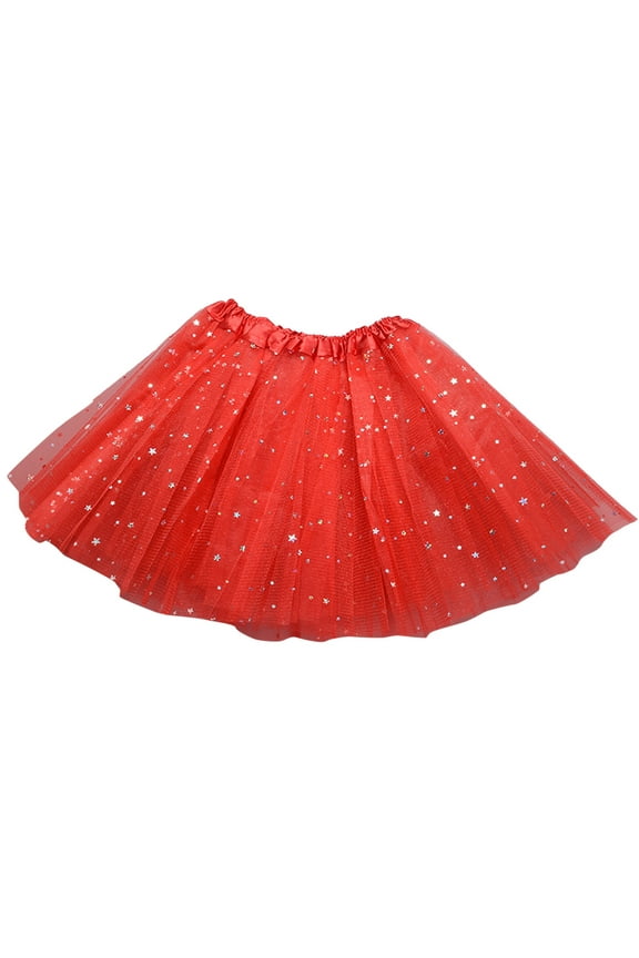 Toddler Kids Baby Girls Baby Tulle Star Sequins Princess Tutu Skirt Outfits, Sizes 3-8 Years