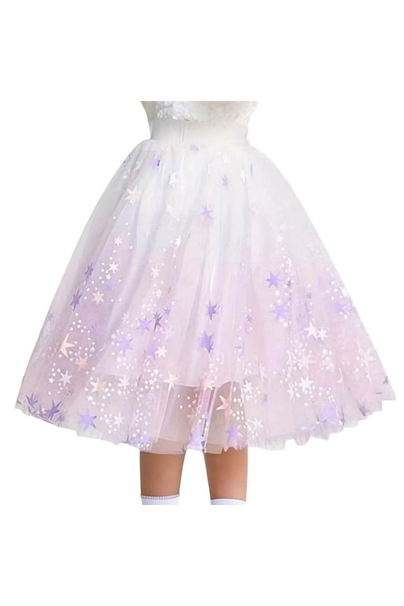 Toddler Kids Baby Girls Dancing Princess Skirt Colorful Gradient Mesh Ballet Tutu Skirts Sizes 4-5 Years