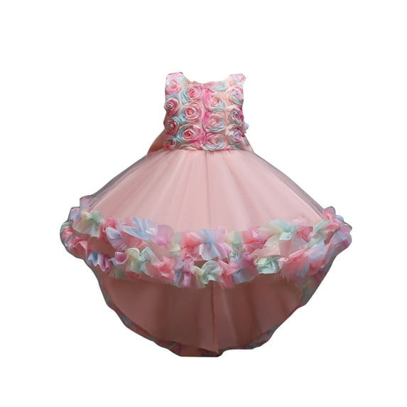 Bearichfupo Toddler Kids Girls Prints Sleeveless Party Hoilday Costome Court Style Tulle Mesh Dress Princess Clothes, Sizes 3-4 Years