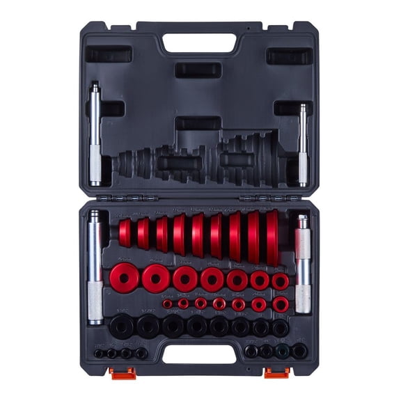 Bearing Press Kit, 43 Pcs, Bearing Race and Seal Driver Set with 39 Bushings & Handle Shafts, Bushing Driver Tool Set, Heavy Duty Aluminum Alloy Removal Installation Tool Kit with Storage Case