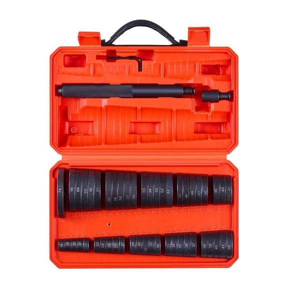 Bearing Press Kit, 52 Pcs, Bearing Race and Seal Driver Set with 49 Bushings and Handle Shaft, Bushing Driver Tool Set, Heavy Duty Carbon Steel Removal Installation Tool Kit with Storage Case