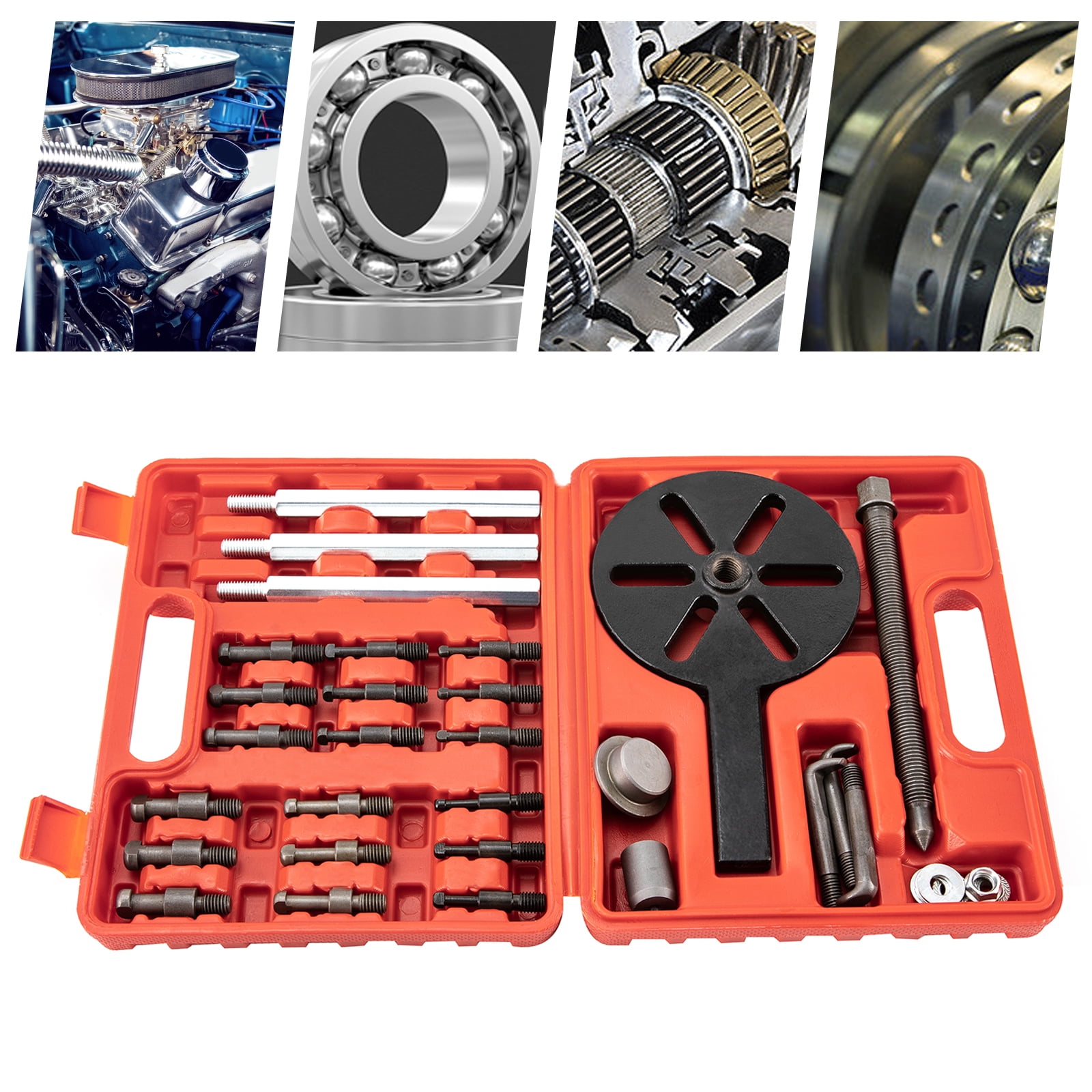 Gear Puller Rods Bearing Puller Set with 18 Pieces, Includes 6 Different Size Pullers ...