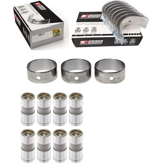 Bearings compatible with Mercruiser 140 Chevy Marine 3.0 3.0L 181 Bearings & Lifters with .842" wide Rod Bearings