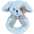 thumbnail image 1 of Bearington Baby Lil' Waggles Plush Stuffed Animal Blue Puppy Dog Soft Ring Rattle, 5.5", 1 of 7