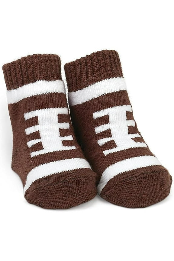 Collection Daddy & Baby Matching Sports Socks - Newborn 0-6M Touchdown Football Cotton - Reinforced Toe, Stretchy Warm Fit & Machine Washable