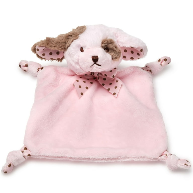 Bearington Baby Wee Wiggles, Small Pink Puppy Stuffed Animal Lovey