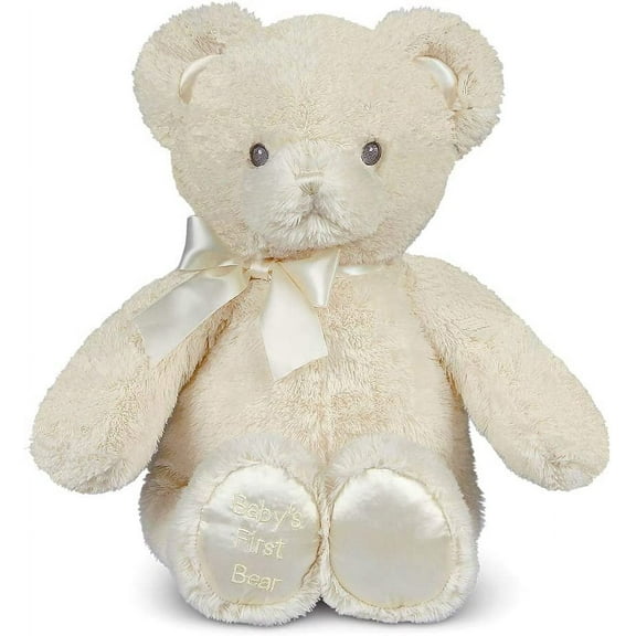 Bearington Baby's First Teddy Bear, Small Creamy White Plush Stuffed Animal, 12 inches